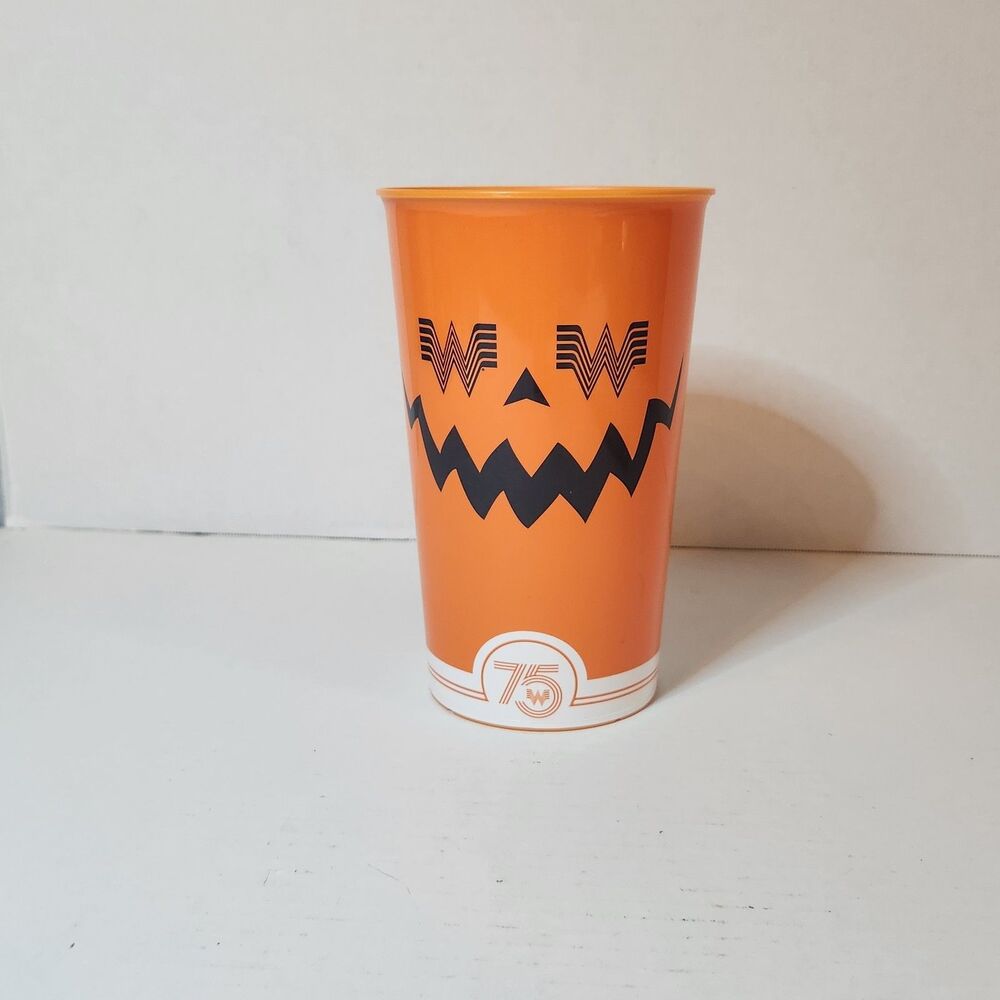 Whataburger 75th Anniversary Halloween Jack O Lantern 32oz Collector Cup